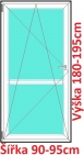 Balkonové dveře s příčkou OS SOFT šířka 90-95cm x 180-195cm